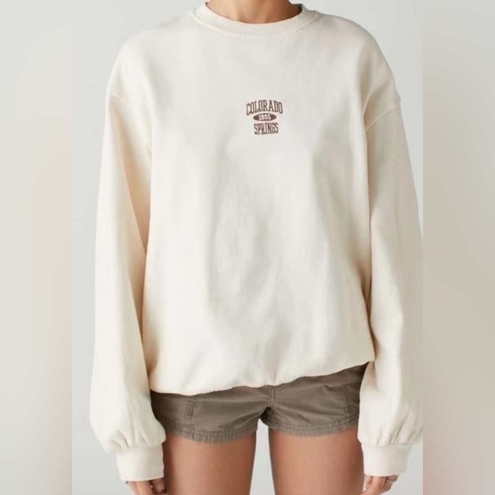 Urban Outfitters Cream Colorado Springs Sweatshirt